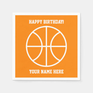 Aangepast basketbalthema kind Birthday party Servet