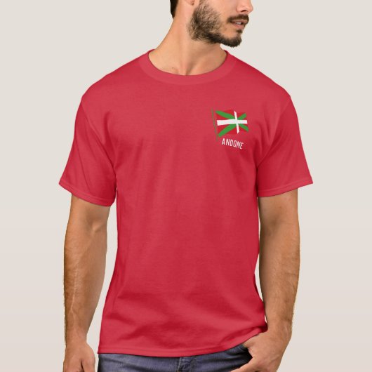 Aangepast, Baskische nationale vlag, ikurriña: T-shirt (Voorkant)