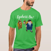 Aangepast, Baskische Olentzero "Eguberri on" groet T-shirt (Voorkant)