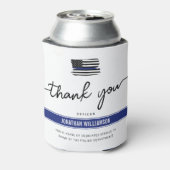 Aangepast bedankje politieagent pensioen cadeau blikjeskoeler (Blikje Achterkant)