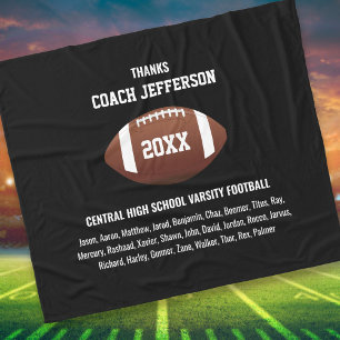 Aangepast bedankt Football coach Fleece Deken