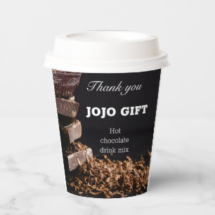 Aangepast bedankt JOJO GIFT Modern design zwart Papieren Bekers