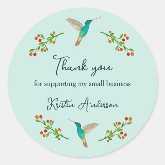 Aangepast bedankt ronde sticker (Voorkant)