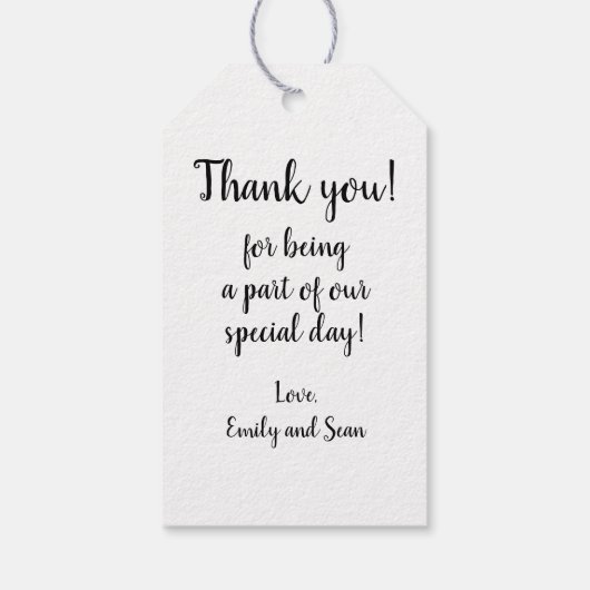 Aangepast bedankt voor je favoriete amandelbruilof cadeaulabel (Achterkant)
