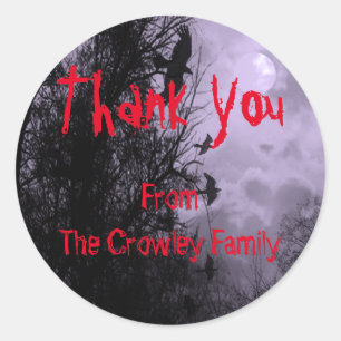 Aangepast bedankt voor je Halloween Ravens Sticker