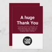 Aangepast Bedankt voor je persoonlijke waardering Kaart (Voorkant / Achterkant)