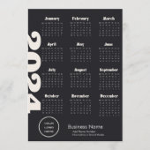 Aangepast bedrijf 2024 Kalender Zwart-wit Programma (Voorkant)