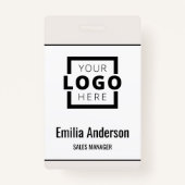 Aangepast bedrijf Logo Bar Code Medewerker Foto Be Badge (Voorkant)