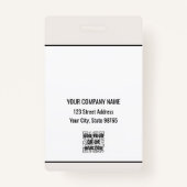 Aangepast bedrijf Logo Bar Code Medewerker Foto Be Badge (Achterkant)