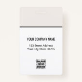 Aangepast bedrijf Logo Bar Code Medewerker Foto Be Badge (Achterkant)