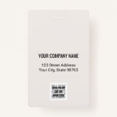 Aangepast bedrijf Logo Bar Code Medewerker Foto Be Badge (Achterkant)