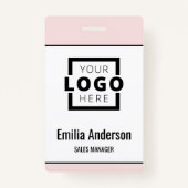 Aangepast bedrijf Logo Bar Code Medewerker Foto Bl Badge (Voorkant)