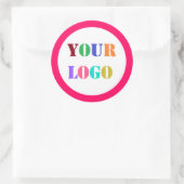 Aangepast bedrijf Logo Business Promotionele Stick Ronde Sticker (Tas)