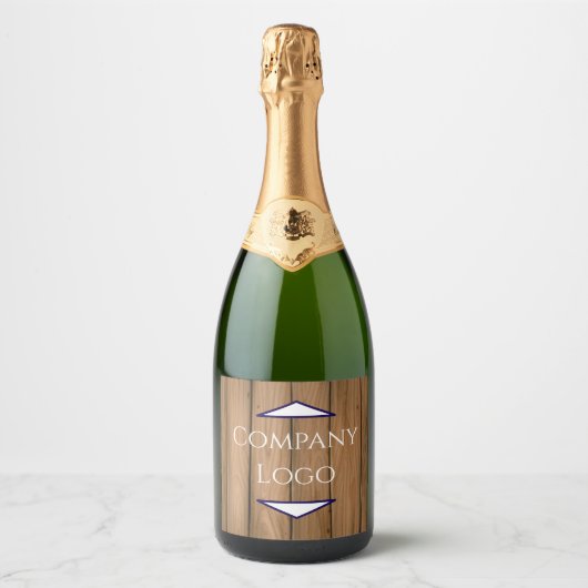 Aangepast bedrijf Logo Champagne Label Sparkling Wijnetiket (Voorkant)