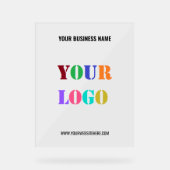 Aangepast bedrijf Logo en tekst Acryl teken Acryl Bord (Voorkant)