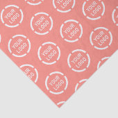 Aangepast bedrijf logo koraalmerk tissuepapier (Detail)