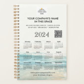 Aangepast bedrijf Logo QR Code Planner Kalender (Voorkant)