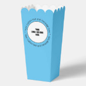 Aangepast bedrijf Logo QR Code Tekst Blue Popcorn Bedankdoosjes (Achterkant)