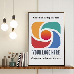 Aangepast Bedrijf Logo Toevoegen Bedrijfsmarketing Poster