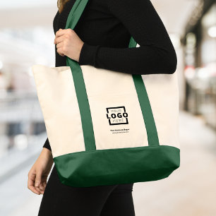 Aangepast bedrijf met Logo-merk Promotie Groen Tote Bag