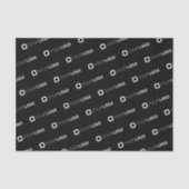 Aangepast bedrijf met zwarte logo-merknaam tissuepapier (Voorkant)