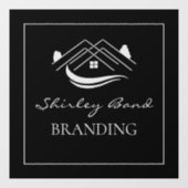 aangepast bedrijf modern adverteren voetstuk raamsticker (Vel)