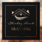 aangepast bedrijf modern adverteren voetstuk raamsticker (Vel 2)