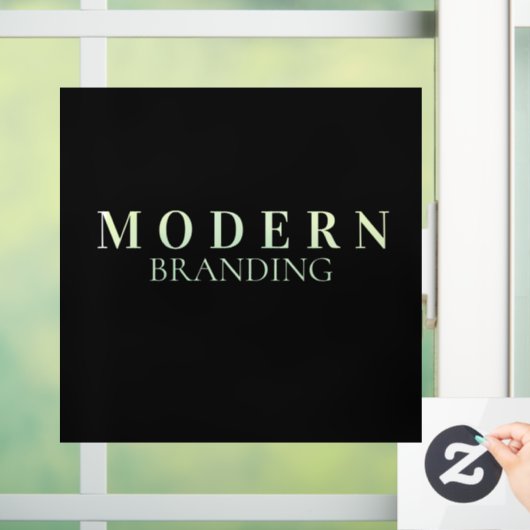 aangepast bedrijf modern adverteren voetstuk raamsticker (Huis)