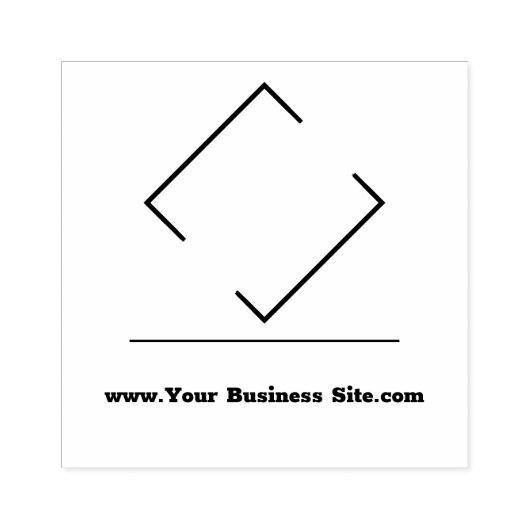 Aangepast bedrijf of bedrijf Grote Logo en website Rubberstempel (Afrduk)