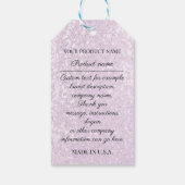 Aangepast bedrijf - Productbeschrijving Glitter Cadeaulabel (Achterkant)