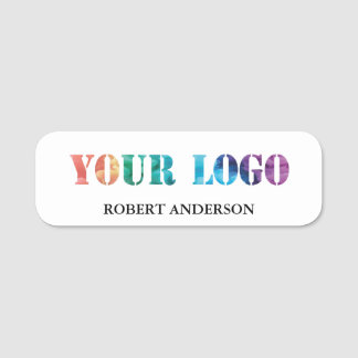 aangepast bedrijf professionele logo wit naamplaatje