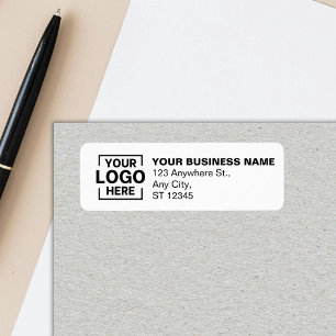 Aangepast bedrijfsadres van Logo White Company Ret Etiket