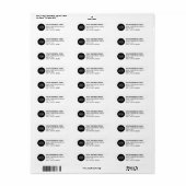 Aangepast bedrijfsadres van Logo White Company Ret Etiket (Full Sheet)