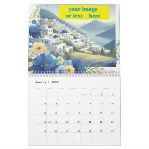 Aangepast bedrijfslogo 2026 wandkalender - Modern Kalender