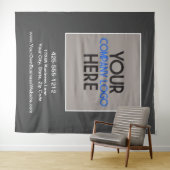 Aangepast bedrijfslogo achtergrond voor beursstand wandkleed (In Situ (horizontaal))