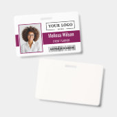 Aangepast bedrijfslogo barcode QR-code personeel Badge (Front & Back)