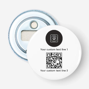 Aangepast bedrijfslogo bedrijfs promotieontwerp button flesopener