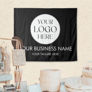 Aangepast bedrijfslogo branding wandkleed