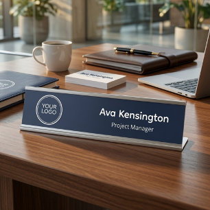 Aangepast bedrijfslogo bureau naamplaat Geperson
