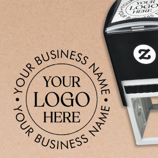 Aangepast bedrijfslogo en naam promotioneel zelfinktende stempel