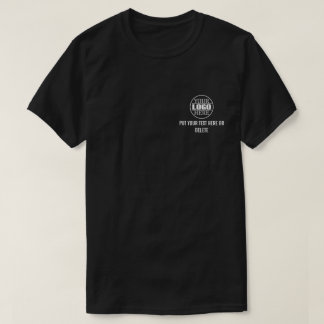 Aangepast bedrijfslogo en slogan t-shirt