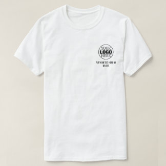 Aangepast bedrijfslogo en slogan t-shirt