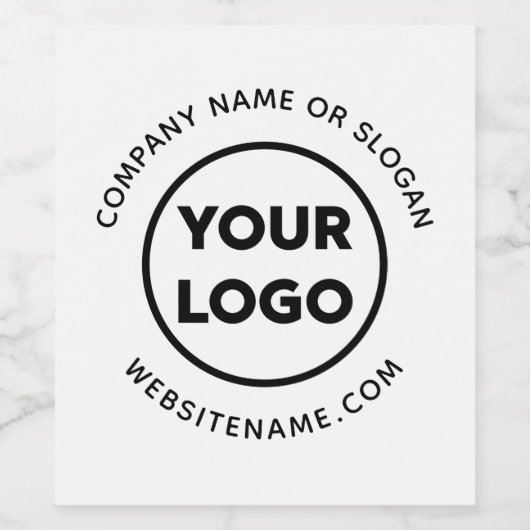 Aangepast bedrijfslogo en tekst bedrijfs evenement wijn etiket (Enkel label)