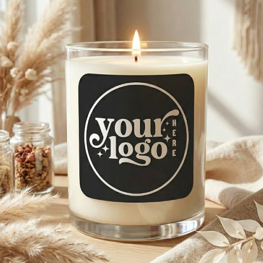 Aangepast bedrijfslogo hier vierkante sticker