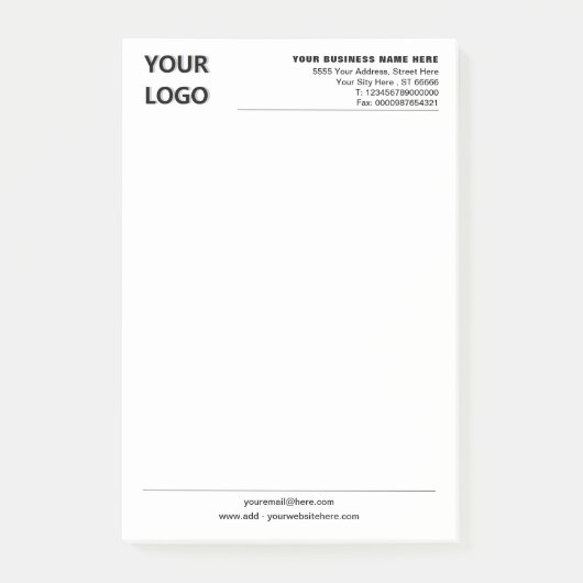 Aangepast bedrijfslogo Info Business Post-it® noti Notes (Voorkant)