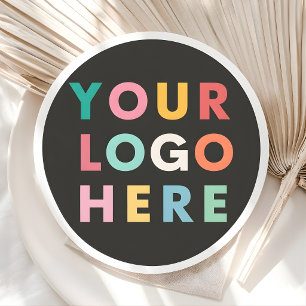 Aangepast bedrijfslogo merk ronde sticker