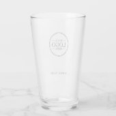 Aangepast bedrijfslogo met aangepaste tekst glas (Achterkant)