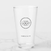 Aangepast bedrijfslogo met aangepaste tekst glas (Voorkant)