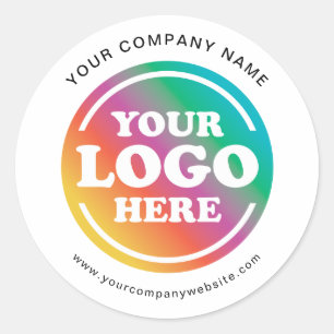 Aangepast bedrijfslogo, promotie van bedrijfswebsi ronde sticker