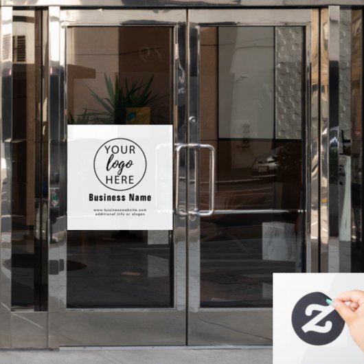 Aangepast bedrijfslogo  raamsticker (Kantoordeur)